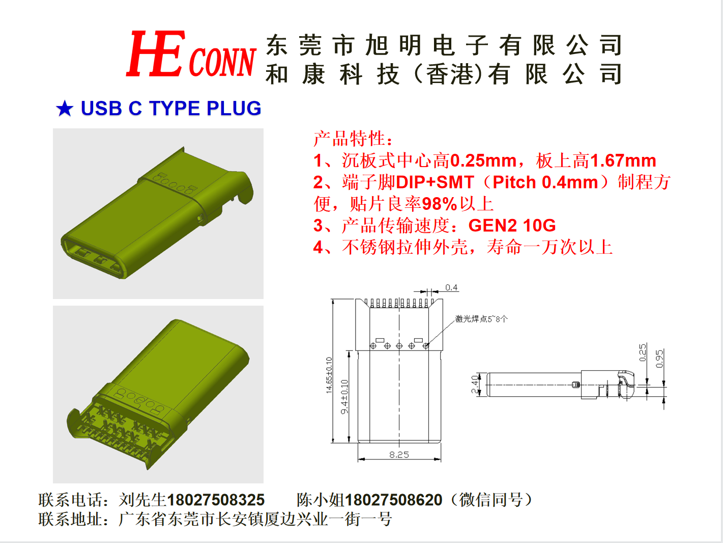 USB C TYPE PLUG